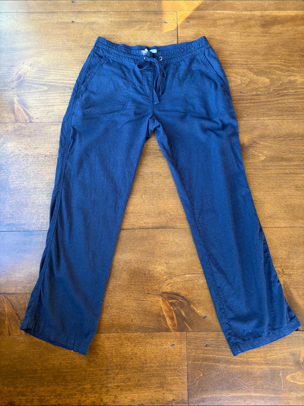Per Se Linen Blend Drawstring Pants Sz M